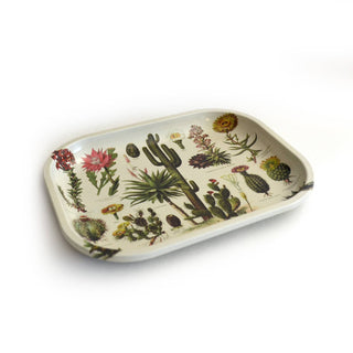 Small Metal Cactus Catchall Tray / Vintage Cacti Dish